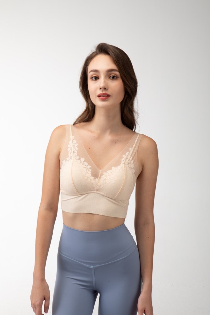 model wearing our camisole with decorative lace